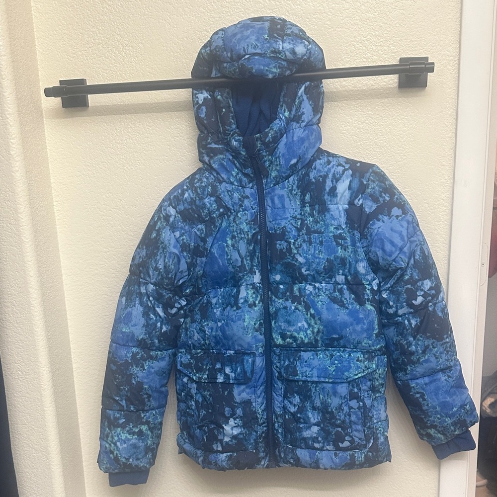 Kids Blue Patterned Jacket